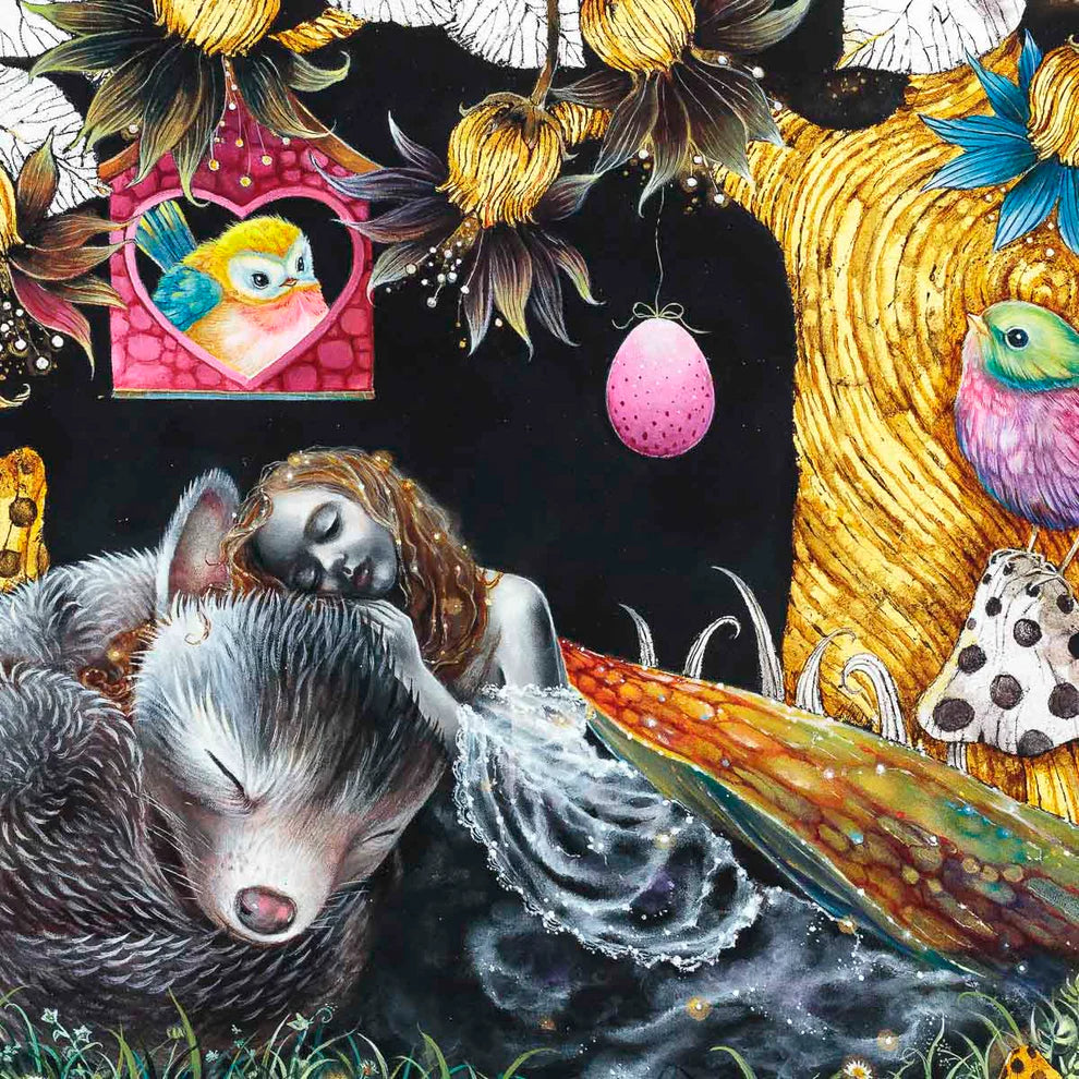 Little Fox and The Moth Fairy - Original - Kerry Darlington