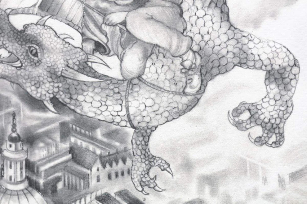 Flight Over St Paul's Sketch - Unique Edition - Kerry Darlington