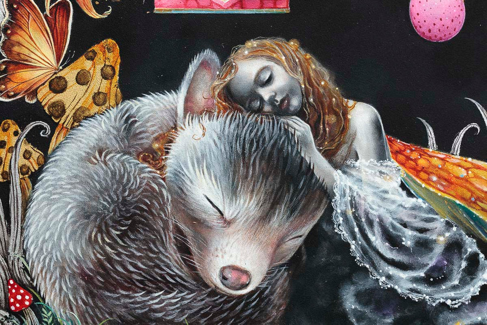 Little Fox and The Moth Fairy - Original - Kerry Darlington