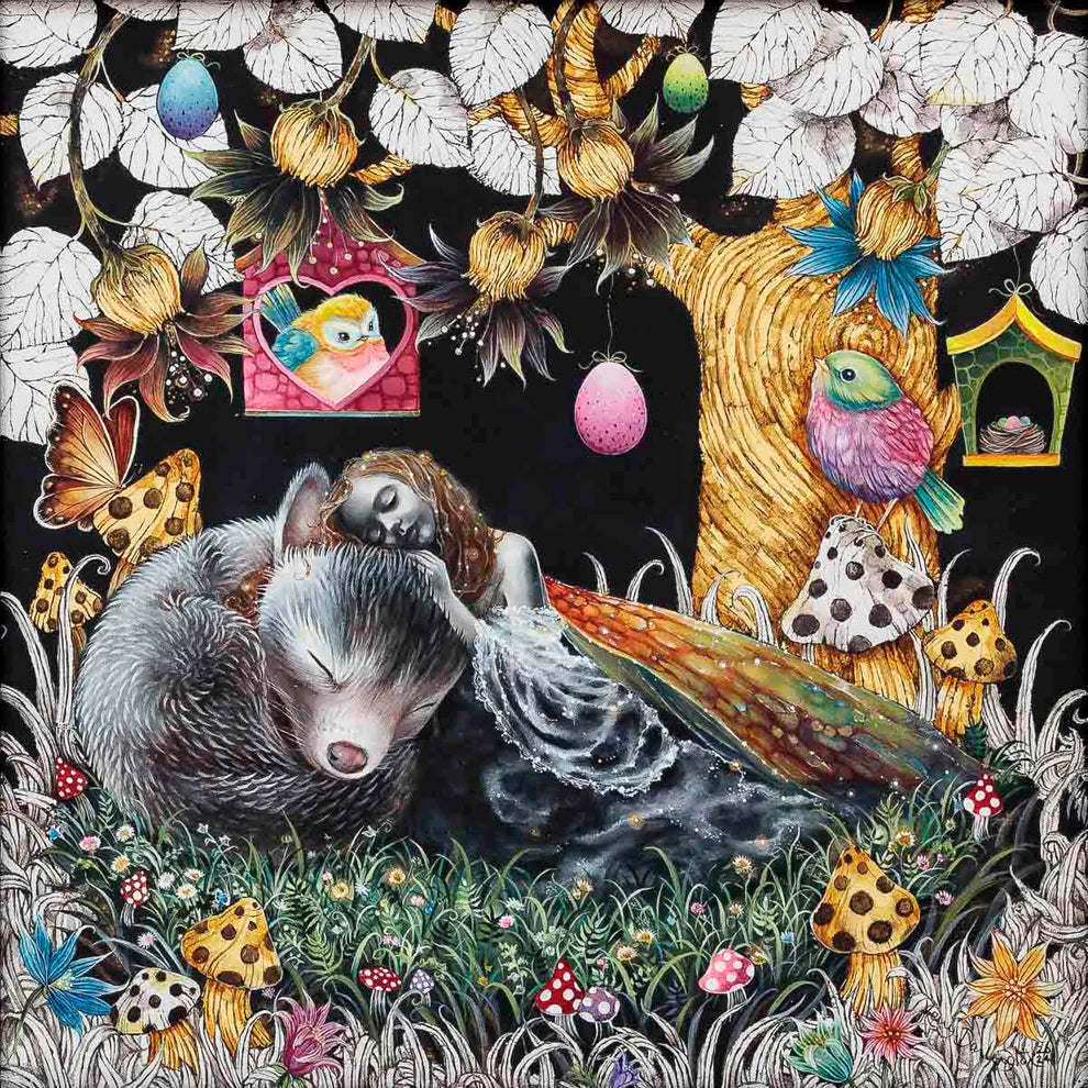 Little Fox and The Moth Fairy - Original - Kerry Darlington